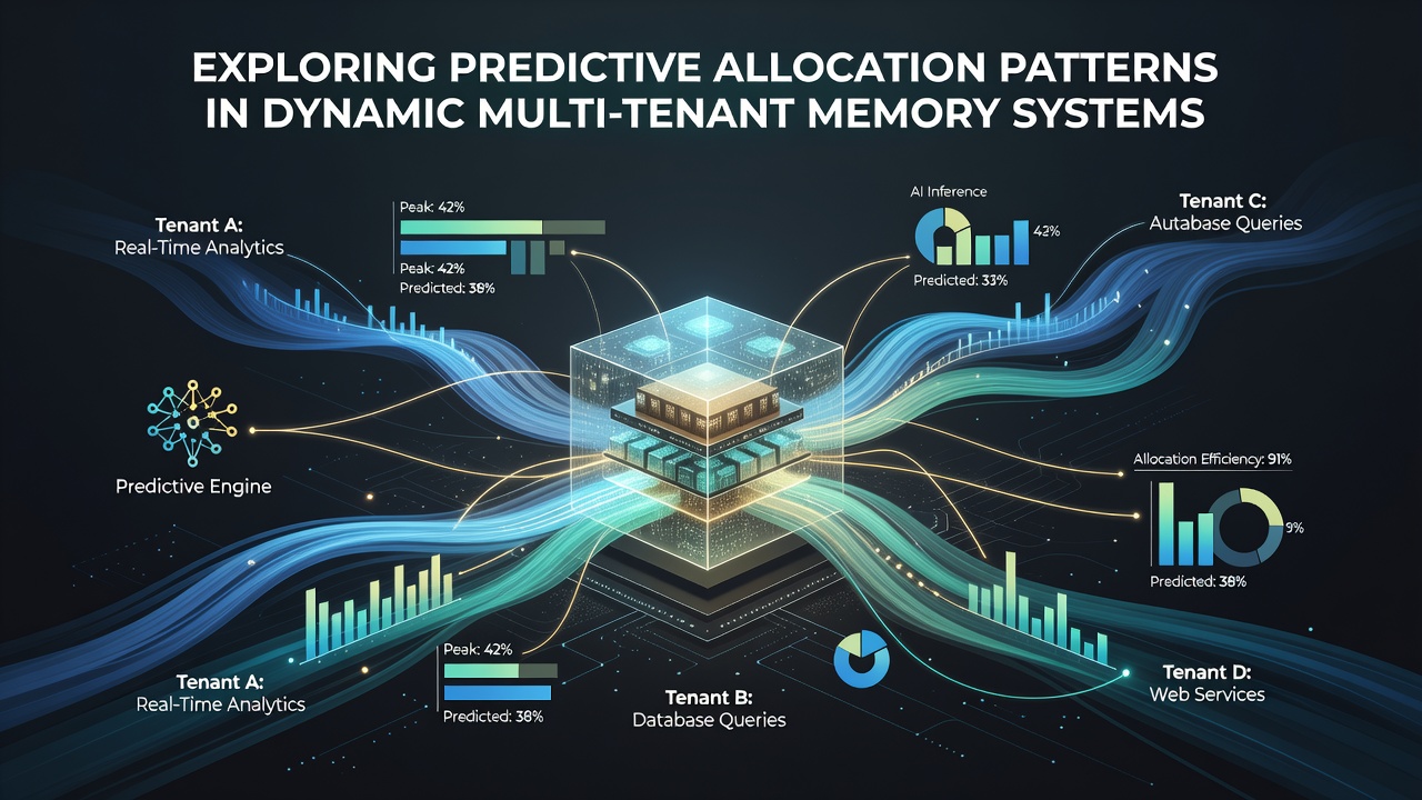 Graph illustrating predictive versus reactive memory allocation performance over a 24-hour period